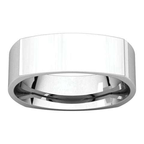 Continuum Sterling Silver 6mm Square Comfort Fit Band, Size 13