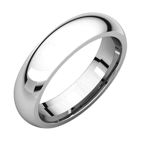 10k White Gold 5mm Comfort Fit Band, Size 11.5