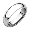 05.00 mm Comfort-Fit Wedding Band Ring in 10K White Gold ( Size 11.5 )