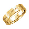 14K Yellow Gold 6mm Design Band Size 10.5