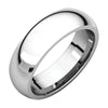 06.00 mm Comfort-Fit Wedding Band Ring in 10K White Gold ( Size 13.5 )