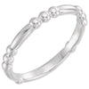 14K White Gold Stackable Ring (Size 6)