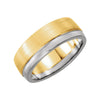 14k Yellow & White Gold 6.75mm Band, Size 8