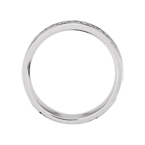 14k White Gold 7mm Comfort-Fit Enamel Band Size 7