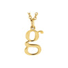 14K Yellow Gold "G" Lowercase Initial 16-Inch Necklace