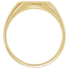 14k Yellow Gold 12mm Men's Solid Signet Ring , Size 11