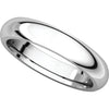 10k White Gold 4mm Comfort Fit Band, Size 11.5