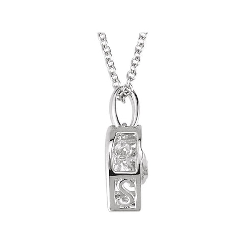 14k White Gold 1/6 CT Diamond Heart 18" Mystara® Necklace