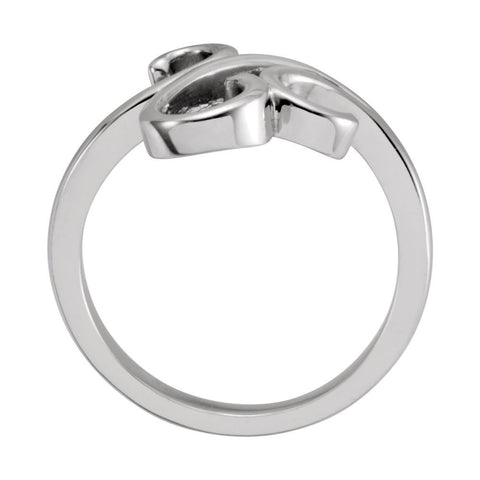 14k White Gold Freeform Ring, Size 7