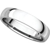 10k White Gold 4mm Light Comfort Fit Band, Size 7.5