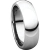 10k White Gold 6mm Comfort Fit Band, Size 13.5