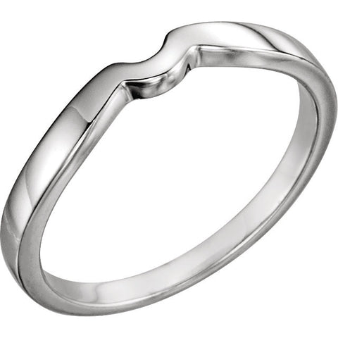 14k White Gold #8 Band for Tulipset® Ring, Size 6