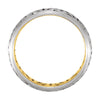 14K White & Yellow Gold 8mm Laser Pierced Band Size 10.5