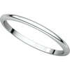 10k White Gold 1.5mm Half Round Band, Size 7