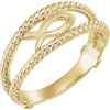 Ichthus (Fish) Chastity Ring in 10k Yellow Gold ( Size 5 )