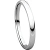 10k White Gold 2mm Light Comfort Fit Band, Size 7.5