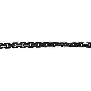 3.25mm Sterling Silver Black Lacquer Link Chain