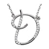 14K White Gold 1/8 CTW Diamond Initial D 17-Inch Necklace