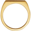 10k Yellow Gold 15x9mm Men's Signet Ring, Size 11