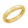 14k Yellow Gold Hammered Ring, Size 7