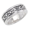 Decorative Metal Fashion Ring in 10k White Gold ( Size 6 )