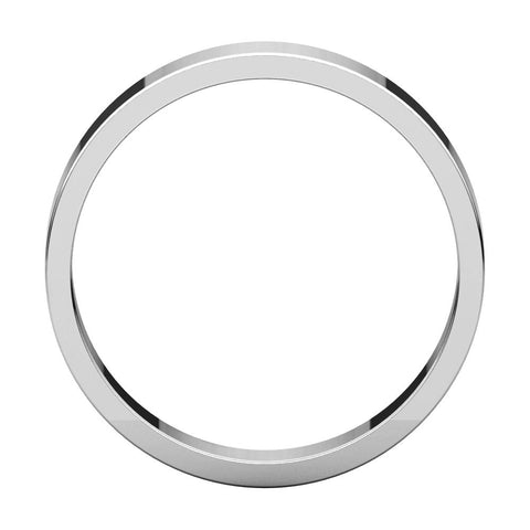 10k White Gold 4mm Flat Band, Size 7