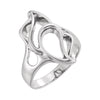 Metal Fashion Ring in 14k White Gold ( Size 6 )