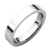 10k White Gold 4mm Flat Comfort-Fit Wedding Band for Men, Size 11