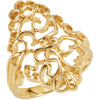 Metal Fashion Ring in 14k Yellow Gold ( Size 6 )