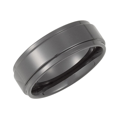 Ceramic Couture™ 8mm Ridged Band Size 9.5