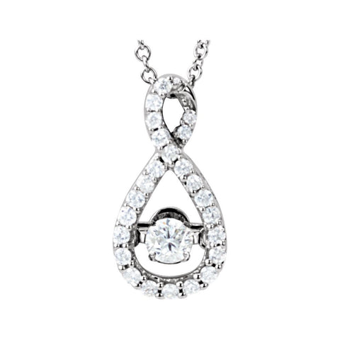 14k White Gold 1/3 CTW Diamond 18" Mystara® Necklace