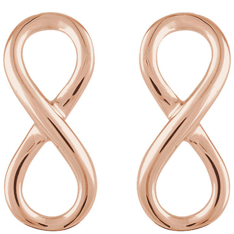 14k Rose Gold Infinity-Inspired Earrings