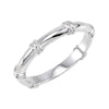 Stackable Metal Fashion Ring in Sterling Silver ( Size 6 )