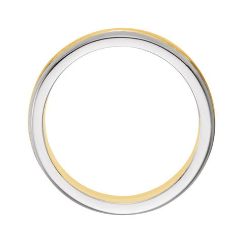 14K Yellow & White 6.75mm Band Size 8