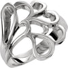 Metal Fashion Ring in 14k White Gold ( Size 6 )