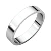 04.00 mm Flat Wedding Band Ring in 10k White Gold (Size 6 )