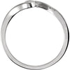 14k White Gold Metal Fashion Ring, Size 6