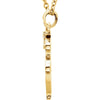 14k Yellow Gold .025 CTW Diamond Lowercase Letter "m" Initial 16" Necklace