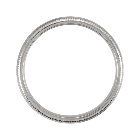 Titanium Double Milgrain Band, Size 10