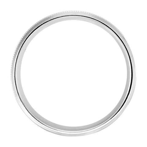 10k White Gold 8mm Lightweight Beveled Band Size 10