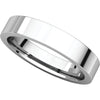 10k White Gold 4mm Flat Comfort Fit Band, Size 6