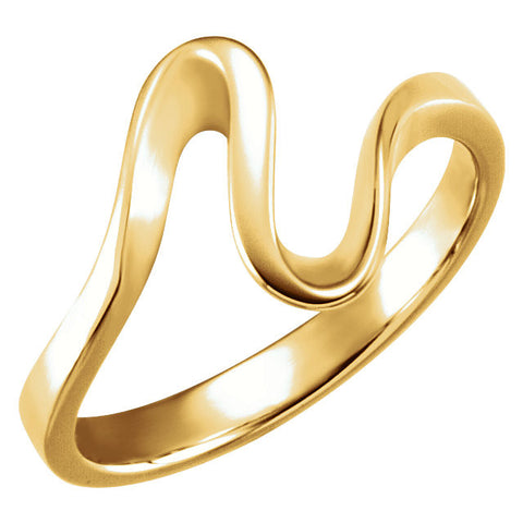 14k Yellow Gold Metal Fashion Ring , Size 6