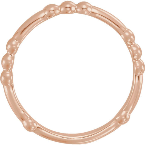 14k Rose Gold Stackable Ring, Size 7