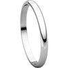 10k White Gold 2mm Half Round Light Band, Size 5.5