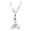 14k White Gold 1/3 ctw. Diamond Three-Stone Necklace