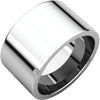 10k White Gold 10mm Flat Comfort-Fit Wedding Band for Men, Size 10