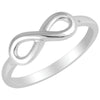 14K White Gold Infinity Ring Size 7