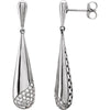 14K White Gold 1/3 CTW Diamond Teardrop-Shaped Earring