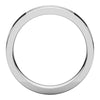 10k White Gold 4mm Flat Comfort Fit Wedding Band, Size 11