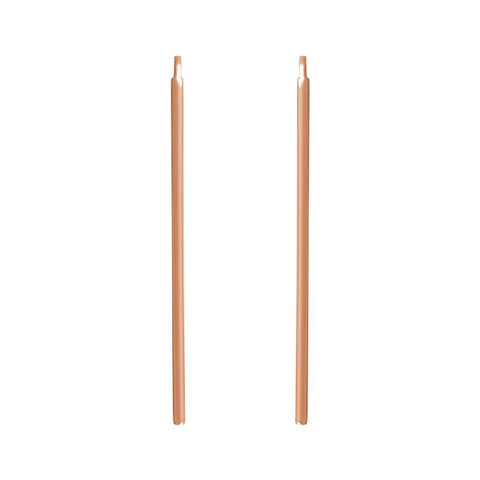 14k Rose Gold Vertical Bar Earrings